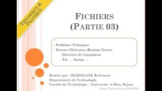 Cours 18 - Fichiers (Partie 03)