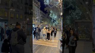 Barcelona Spain A Night Walk Along La Rambla In 4K - Barcelonas Heartbeat