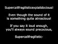 Mary Poppins Musical Supercalifragilisticexpialidocious LYRICS