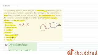 In the following question below are given some statements followed by some conclusions based on ...