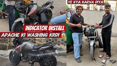🚀 Apache Rtr modified ✅ KTM indicator install in Apace Rtr 180cc😱￼￼