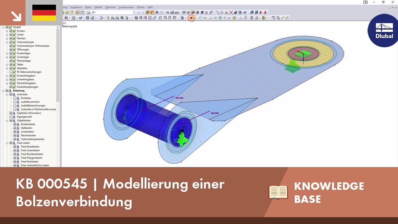 KB 000545 | Modellierung einer Bolzenverbindung - YouTube