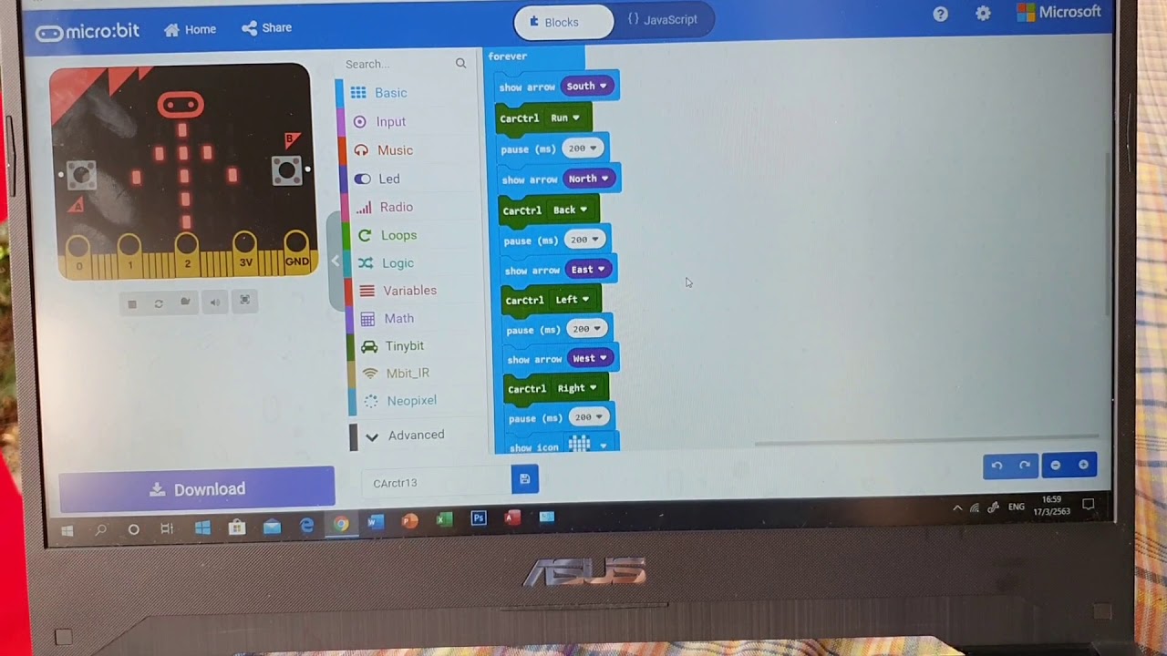 สั่งรถวิ่ง Microbit #1 - YouTube