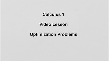 4.7 Optimization Problems