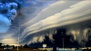 Strange scary clouds and terrible storm hits northern Italy