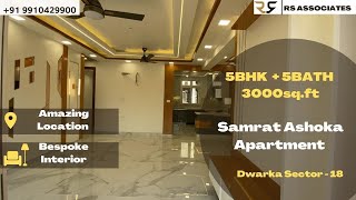 5BHK + 5 Bath Luxury Interior Work | Samrat Ashoka Apartments | Sector 18 | Flats for Sale in Dwarka