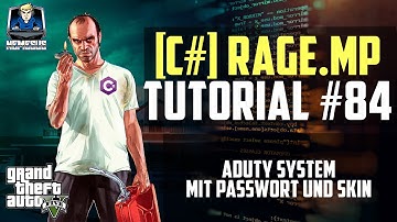 RageMP Scripting Tutorial #84 - Aduty System mit Passwort und Skin [C#] [Deutsch]