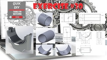 Solidworks CAD Tutorial exercise #30 for beginners Connecting Rod Bearing Cap nut