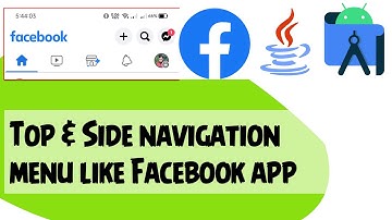 Top & Side navigation menu like Facebook app | Android Studio