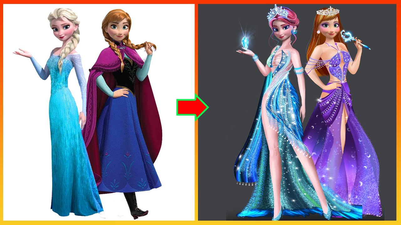Frozen Anna Elsa Dress Up For Party - Disney Princess Clothes SWITCH UP  Fashion 
