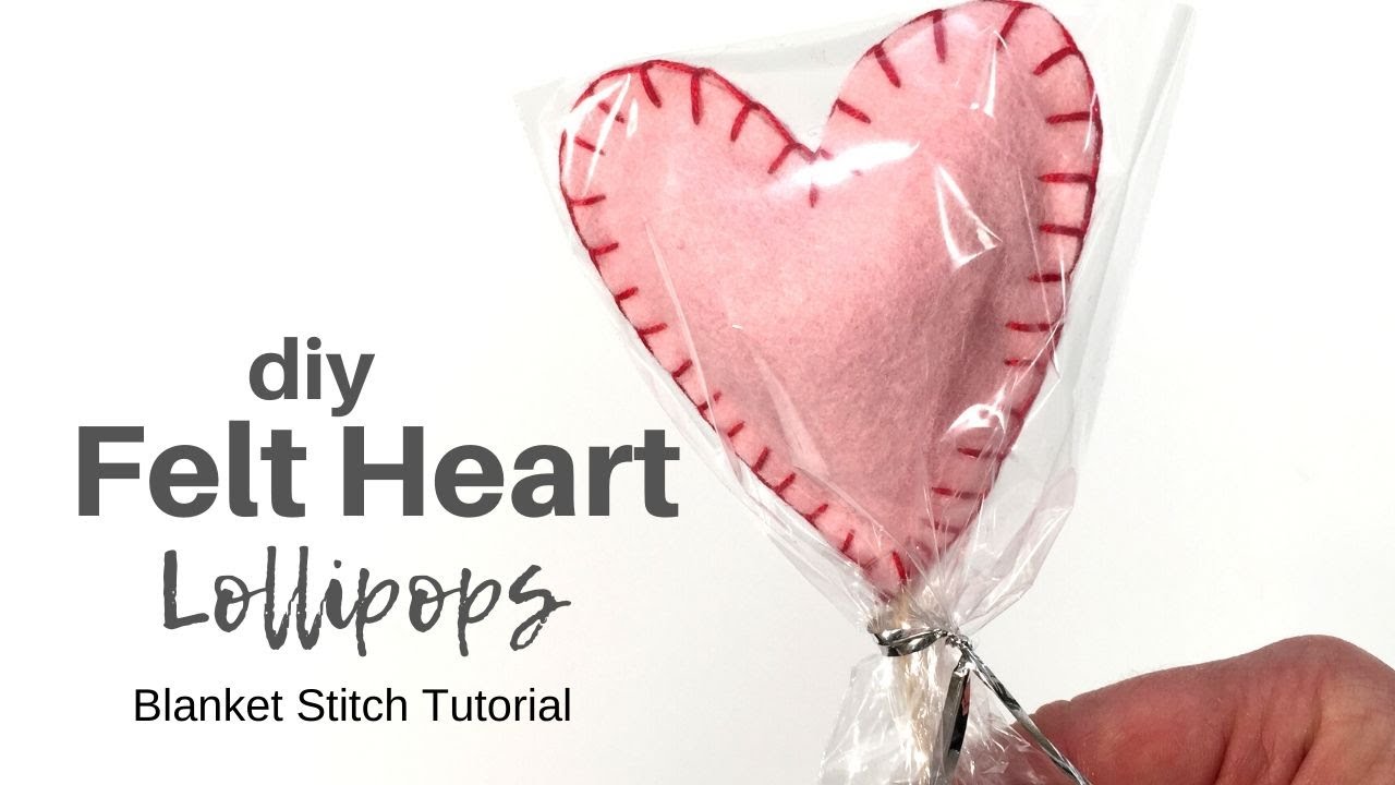 How to sew felt candy hearts