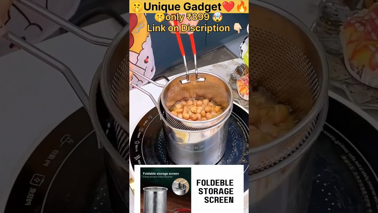 Small Deep Frying Pot with Basket 1200ml Stainless Steel Fryer Pot with Mini deep Oil Fryer  #shorts