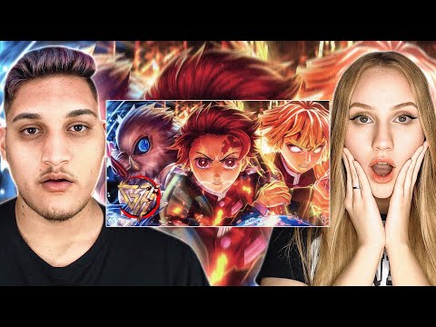 Cair da Lua (Tanjiro,Inosuke e Zenitsu) | GH | Ft. Henrique Mendonça & Dreicon - REACT EM CASAL