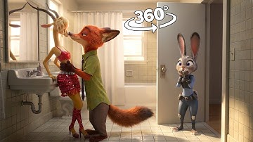 Zootopia 2: Nick & Gazelle Awkward Scene | 360° 8K VR