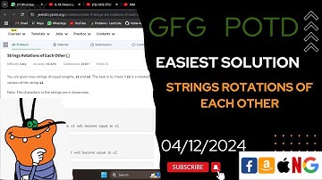 Strings Rotations of Each Other | gfg potd today | POTD | GFG Problem of the Day | C++ |