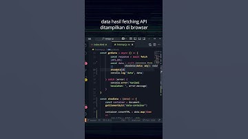 Menampilkan Data dari Fetch API di Browser #belajarcoding #javascripttutorial #fetchdata