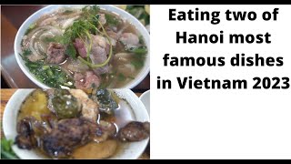 Download Lagu Arriving in Hanoi and eating Hanoi most famous dishes pho and bun cha experience 2023 MP3