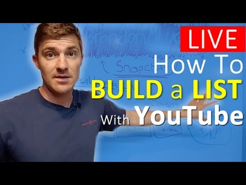 How To Build a List with YouTube  (List Building)