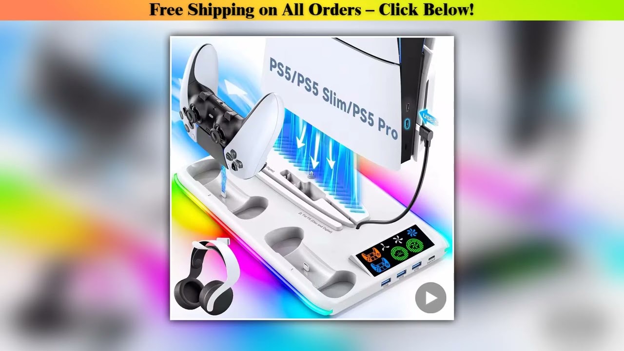 Game Stand For Sony PS5 Console Playstation Play Stations PS 5 Slim Pro Support Base Holder Cooler