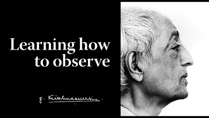 Pure observation | Krishnamurti - YouTube