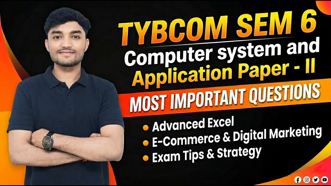 TYBCOM Sem 6 Computer System & Application Paper 2 | Most Important ...