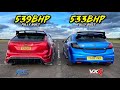 TRUE RIVALS VXR vs RS.. 539HP MK2 FOCUS RS vs 533HP ASTRA VXR