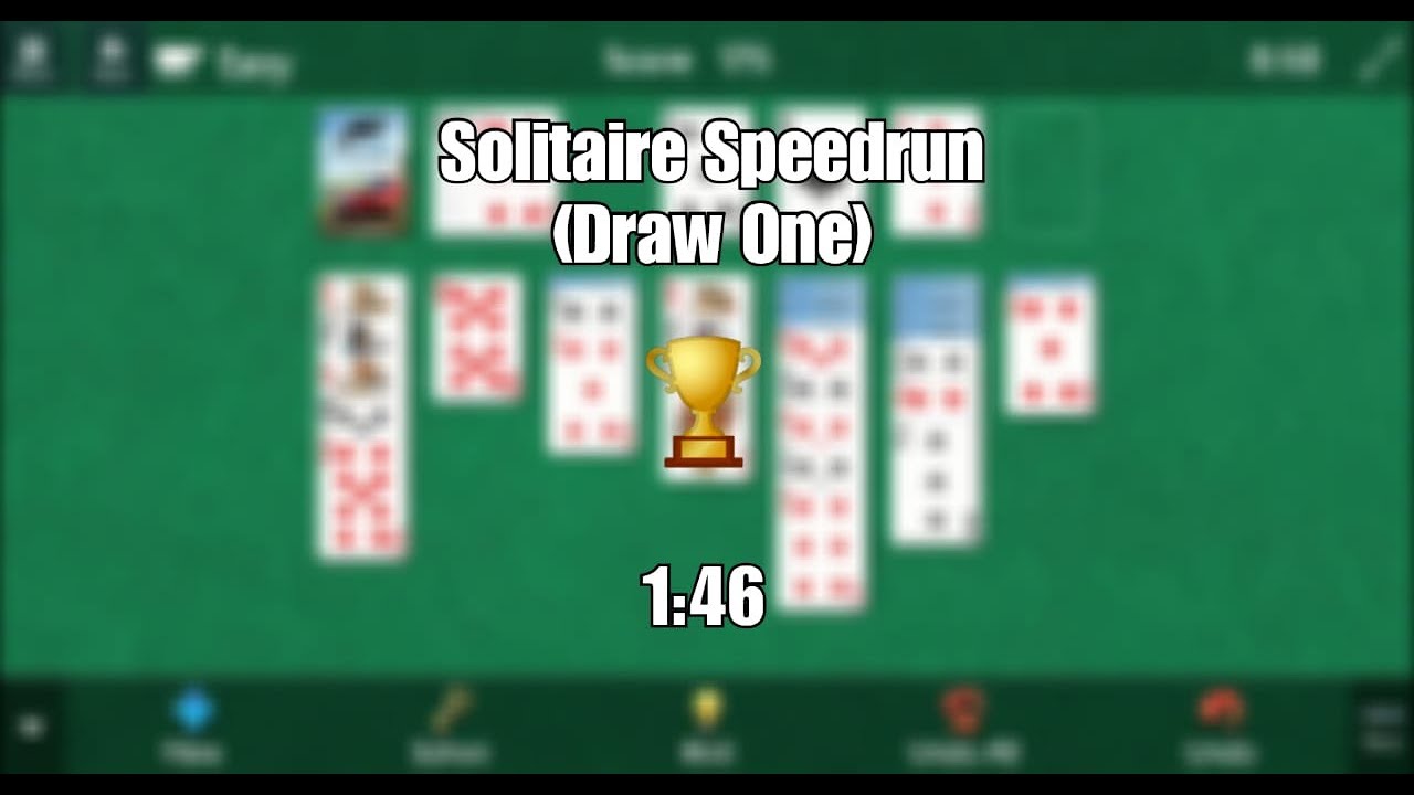 Solitaire Speedrun [Draw 1] [146] YouTube