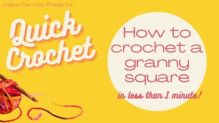 How to crochet a basic granny square