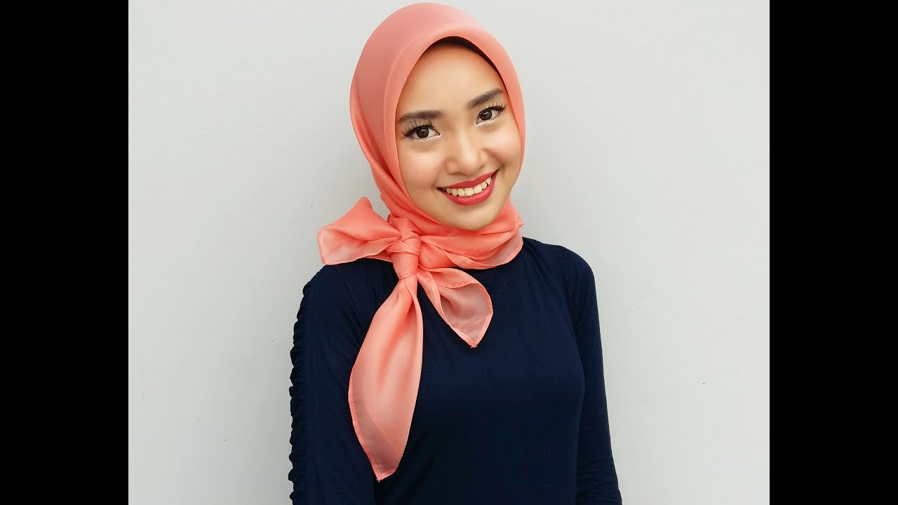 Tutorial Memakai Hijab Bahan Organza