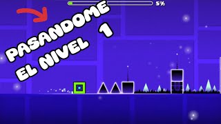 pasandome el nivel 1 de geometry dash