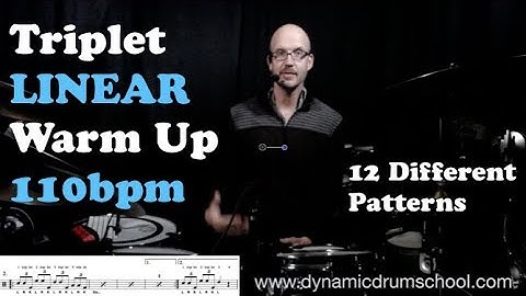 Linear Triplet Warm Up 110bpm | Intro to Linear Drumming | Drum Lesson - Free PDF File