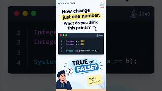 Why Does Integer == Integer Sometimes Return TRUE 🤯 | Java Integer Cache  #coding #java
