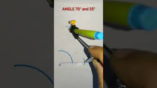 Angle 70 and 35 degree #shortsfeed #geometricconstruction #angle Profile
