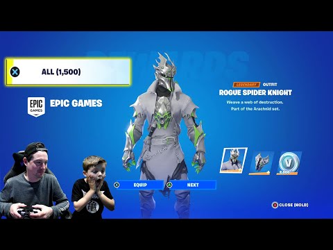 Buying My 1,500th Fortnite Skin Today Unlocking EXCLUSIVE Skin ROGUE SPIDER KNIGHT &amp; FREE V-Bucks