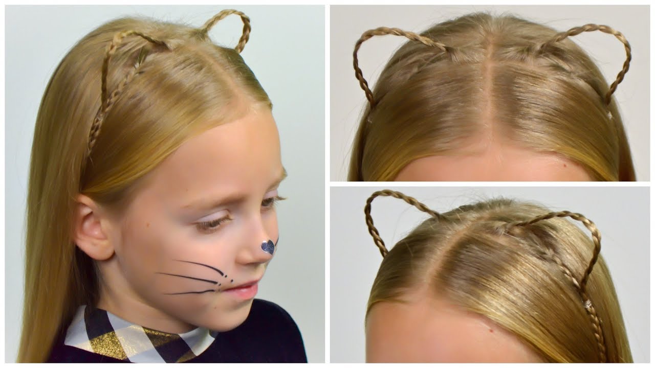 Peinado De Halloween Orejas De Gato Pelo Y Look Peinados Festivos Para Ninas 15 Youtube Hairstyle Hairstyle Look Girls Hairstyles Easy