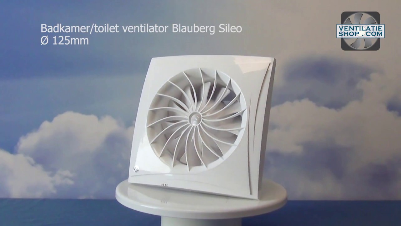 Badkamer/toiletventilator Blauberg Sileo Ø 125mm - Ventilatieshop.com 