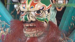 Budaixi puppet: Three-Piece Dark Green Big Painted Face (Painted face)（Gunadu Humanities Centre）
