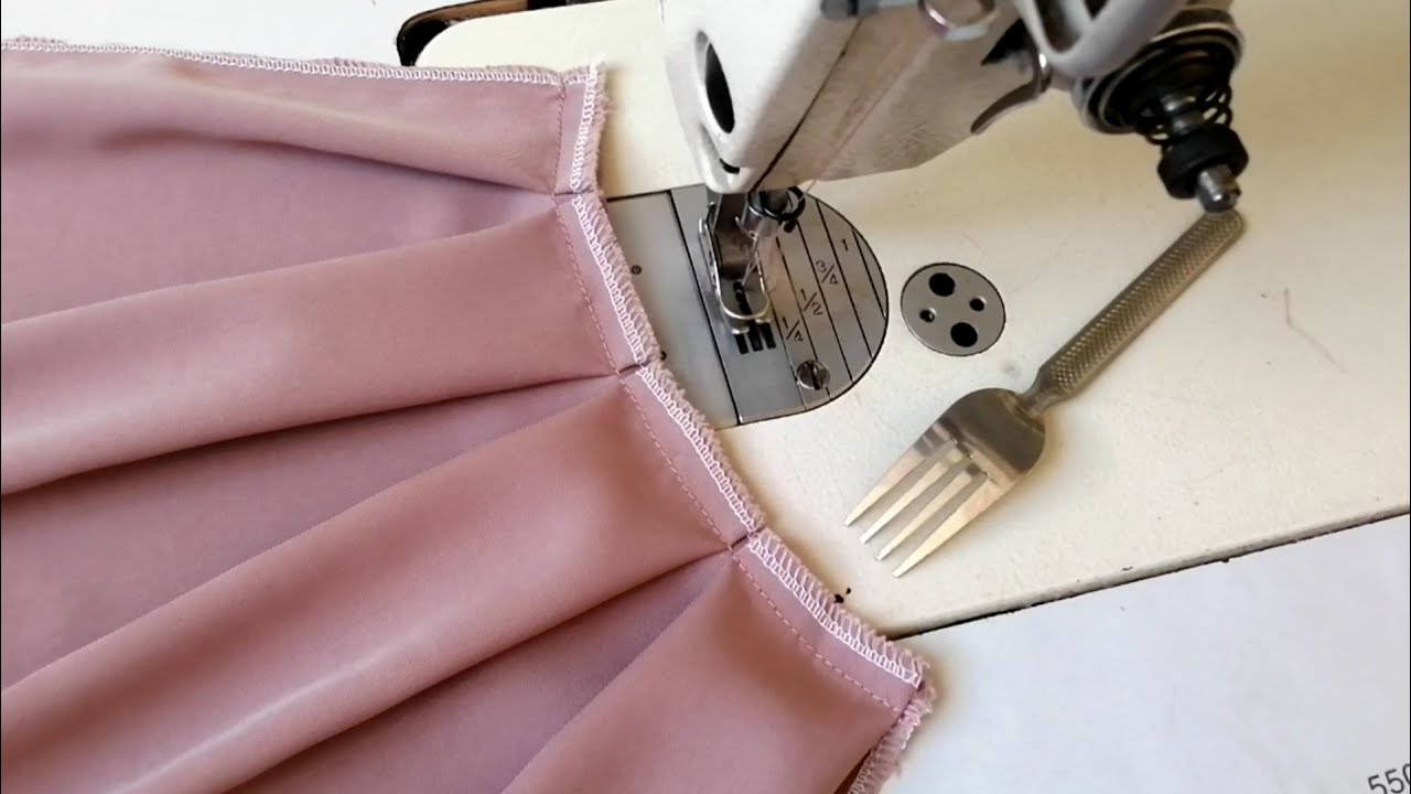 تقنيات الخياطة للمبتدئين طريقة عمل طيات بكل سهولة وبدون قياسات Sewing