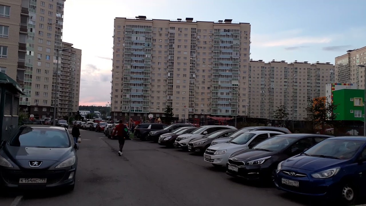 Москва 4041 ЖК Внуково 2016-2017, Омская улица, Базовая ул. осень вечер