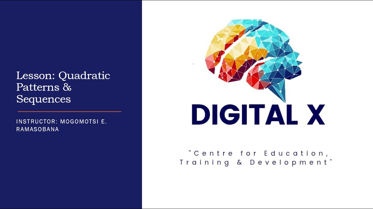 Education | IEB | IGCE | CAPS | GRAGE 11 & 12 | QUADRATICS PATTERNS & SEQUENCE.