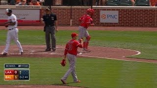 LAA@BAL: Richards fans seven, holds O's to two runs