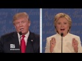 Clinton and Trump talk about Clinton Foundation donation questions