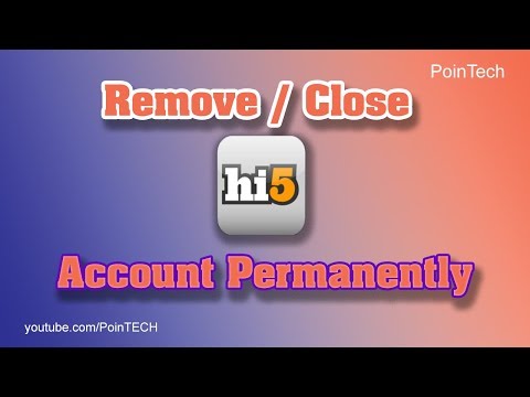 How To Delete or Remove Hi5 Blog or Account permanently | Within a minute | 2017 | PoinTECH