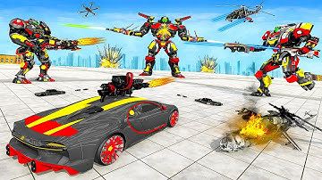 Army Tank Car Jet Transformation Robot Game | Army Bus City Battle 2026 - Android Gameplay #12