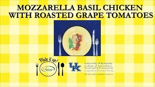Mozzarella Basil Chicken with Roasted Grape Tomatoes