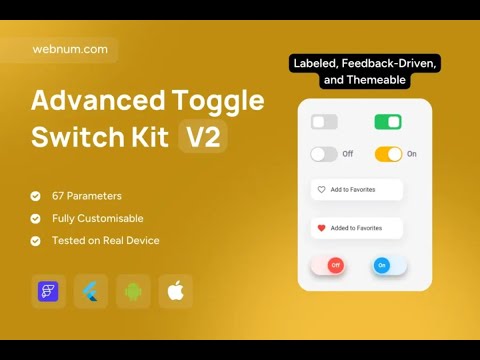 FlutterFlow Toggle Switch Widget Pack ✅🔁 #flutterflow #switch #toggleswitch