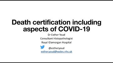 Death certification including aspects of COVID19