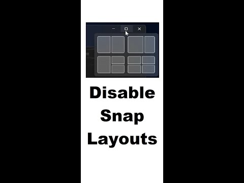 Disable Snap Layouts