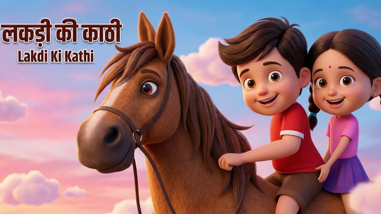लकड़ी की काठी 🐴 | Lakdi Ki Kathi Song | Hindi Kids Rhyme Animation | Fun Nursery Poem | Rhyme