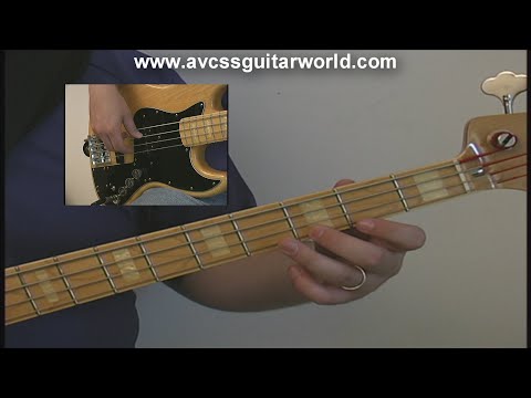 Bass Guitar Lessons, Basic 3 Note Picking Exercise, Complete with Fret and Picking Hand Sequence